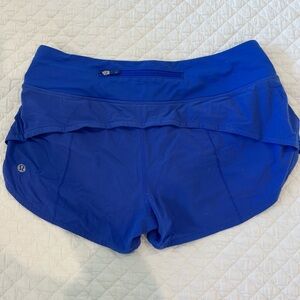 Poolside Blue Lululemon Speed Up Shorts Size 6 2.5”